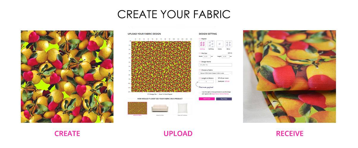 fabric-printing-custom-fabric-print-your-own-fabric-digital-fabrics-design-fabric lemon print