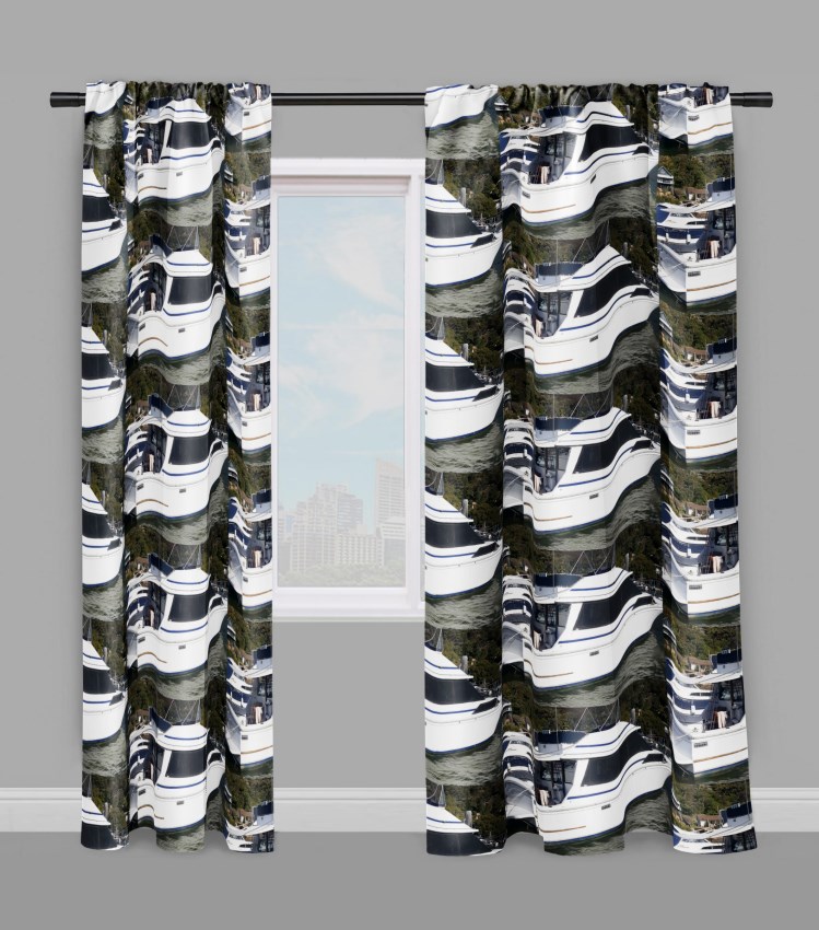 curtain with photo of boat_Photo curtains_Custom Curtains_Print Your Own Curtains_Print curtains