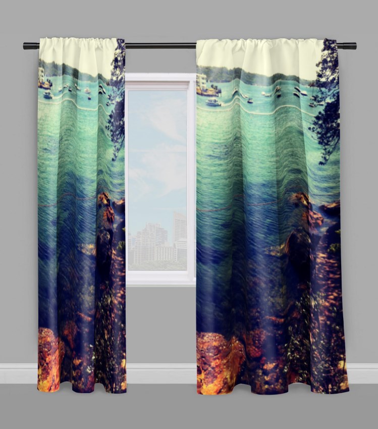 curtain with photo of ocean_Photo curtains_Custom Curtains_Print Your Own Curtains_Print curtains