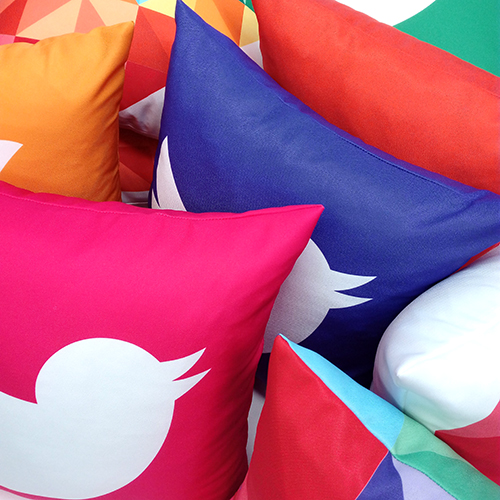 TWITTER Custom printed and made cushions